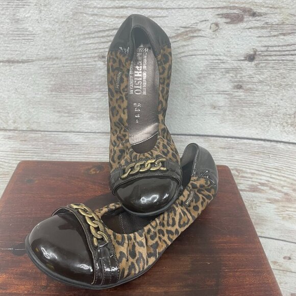 Shoes - Mephisto ballet flat animal print air relax slip on womens‎ 8+8 1/2 comfort shoe